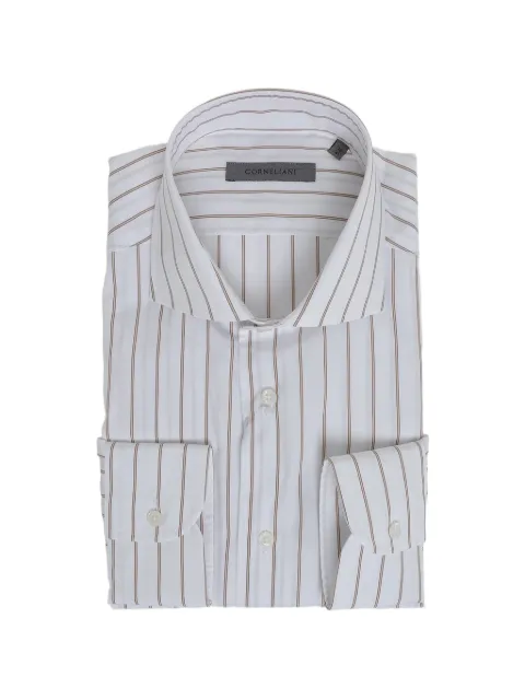 Corneliani striped cotton shirt White 27P1022581635081