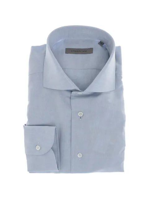 Corneliani French-collar shirt Blue 27P1023281174009