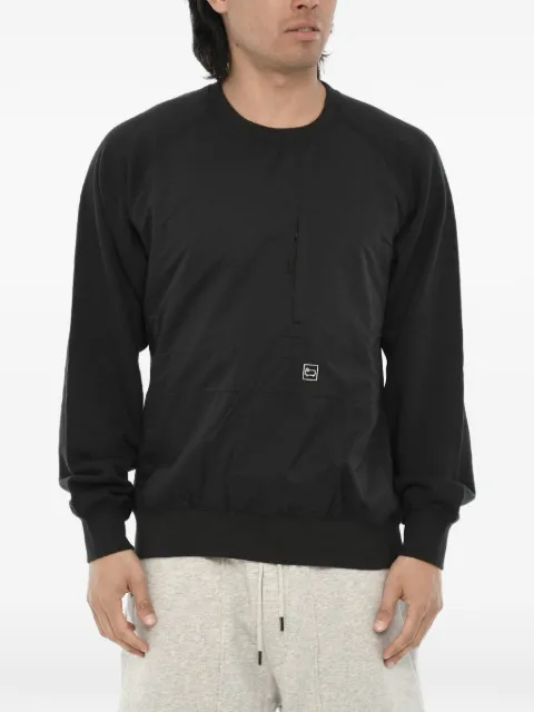 Woolrich zip-pocket crew-neck sweater Black CFWJSW0010MRUT2762K