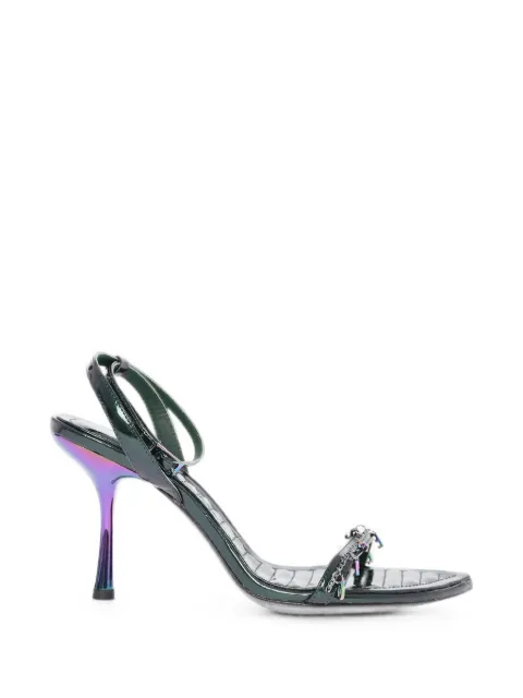 Diesel D-VINA iridescent-heel sandals Green Y03429P0384