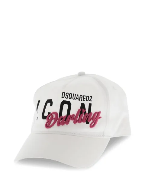 DSQUARED2 ICON embroidered baseball cap White S83BC0791SJ05C00001SS241062