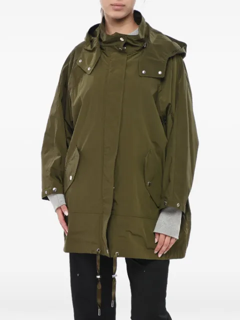 Woolrich detachable-hood zip-up jacket Green CFWWOU0788FRUT3128614
