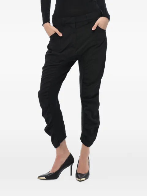 Stella McCartney ruched-detail wool trousers Black WH1466568SIB501000