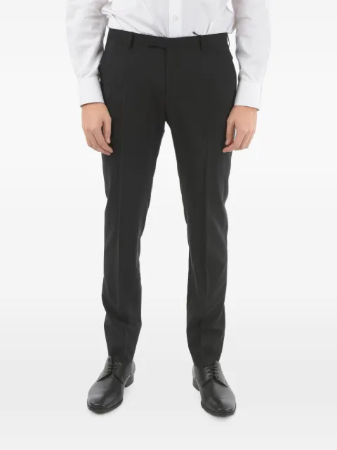 Corneliani flat-front jetted-pocket trousers Black 875Z761164135020