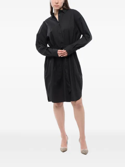 Woolrich belted long-sleeve shirt mini dress Black CFWRDR0009FRUT1509100