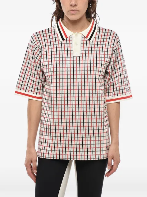 Stella McCartney checked short-sleeve polo shirt Neutrals 528996S71378490