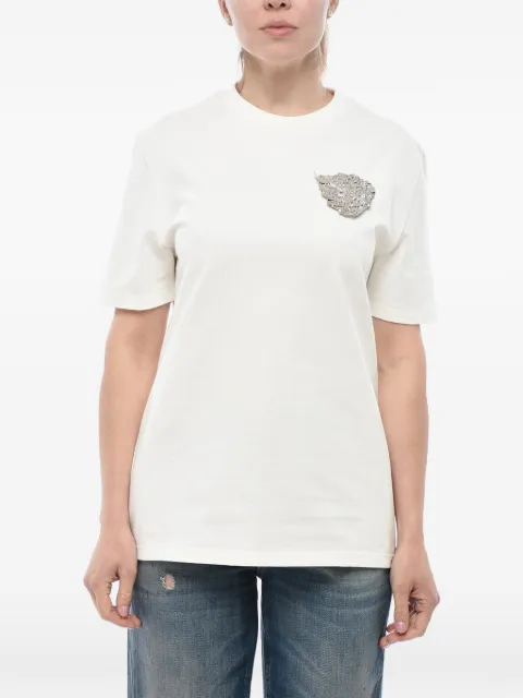 Jil Sander jewel-pin cotton T-shirt Neutrals J03GC0134J20244