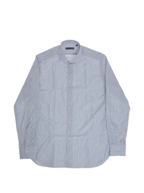 Corneliani French-collar striped shirt Blue 27P1022581738010