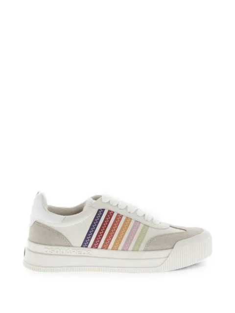 DSQUARED2 New Jersey striped leather sneakers White S83SN0341SJ01507278SS24M1463