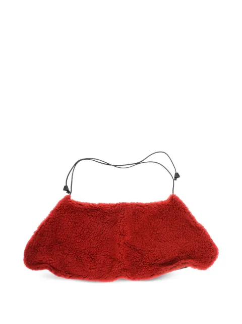 DSQUARED2 faux-fur drawstring scarf Red COW000243205865