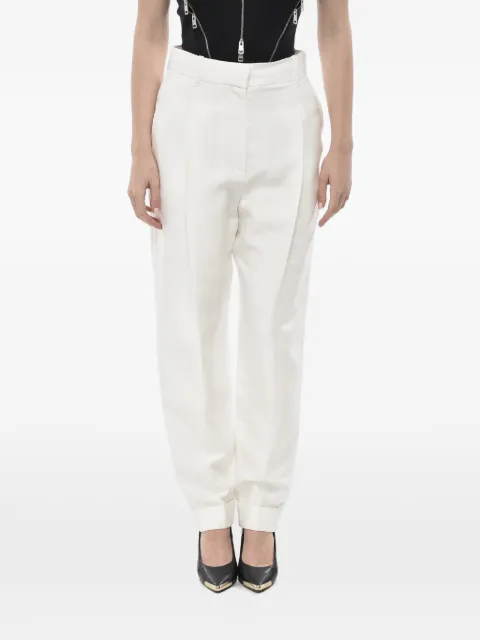 Alexander McQueen pleated turn-up trousers White 780723QEAE5
