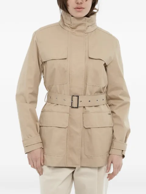 Woolrich belted hooded jacket Neutrals CFWWOU0608FRUT19748925