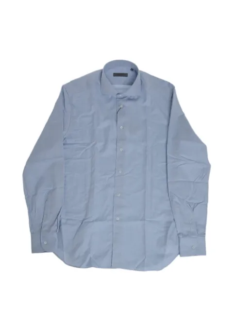 Corneliani French-collar cotton shirt Blue 27P1023281279002