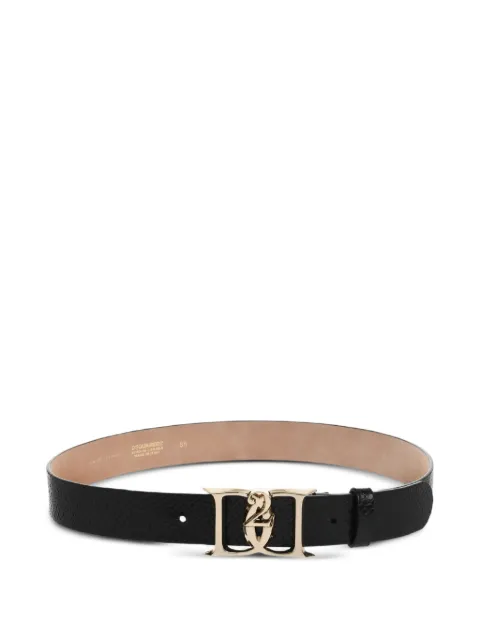 DSQUARED2 snake-effect logo-buckle belt Black BEW042640907866