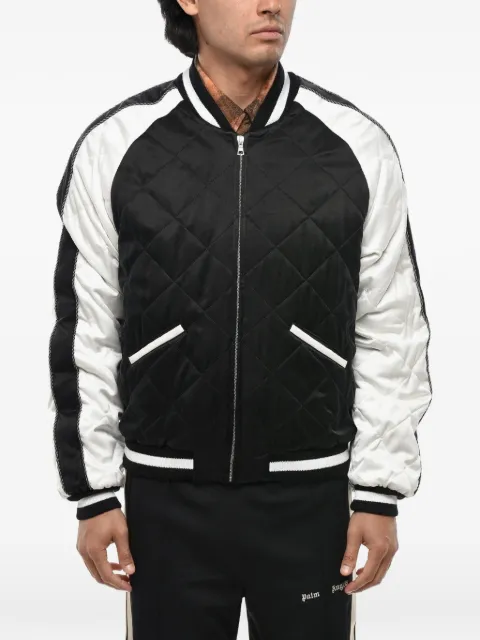 Palm Angels Sukajan quilted bomber jacket Black PMEA110G22FAB0021001