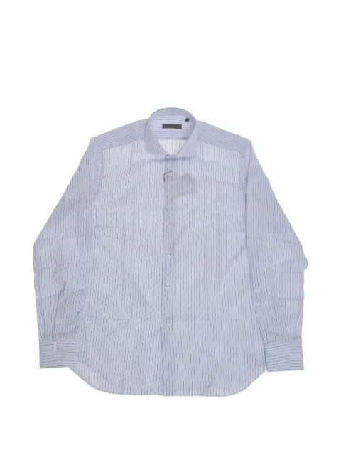 Corneliani striped long-sleeve shirt Blue 27P1029481620011