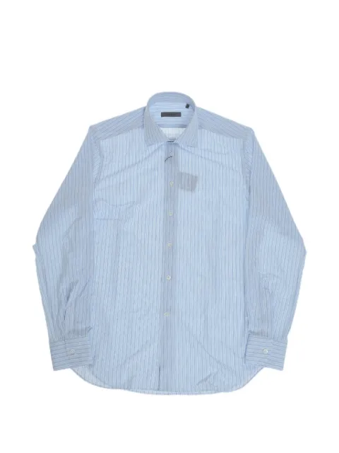 Corneliani striped French-collar shirt Blue 27P1782581489005