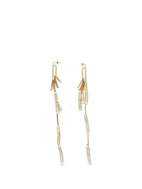Off-White maxi paperclip-shaped earrings in gold effect Gold OWOD165F22MET0017600