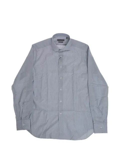 Corneliani French-collar long-sleeve shirt Blue 27P1022581409010