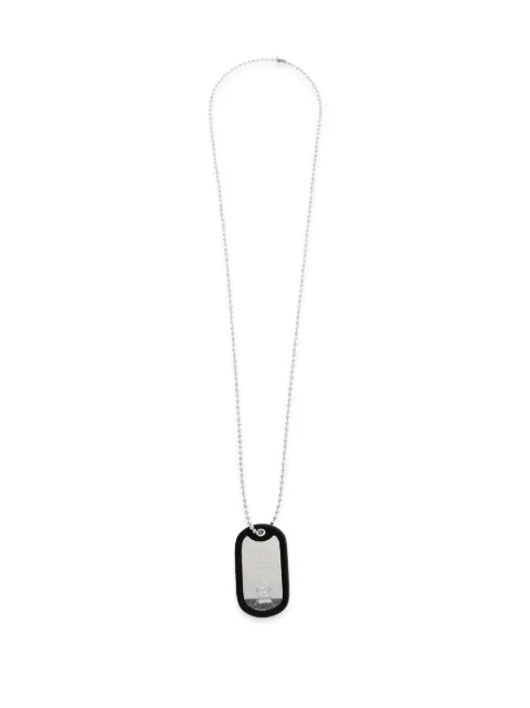 Palm Angels tag pendant necklace Silver PMOB120F24MAT0017272