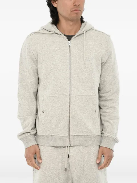 Woolrich embroidered logo-patch hoodie Grey CFWOSW0117MRUT2911
