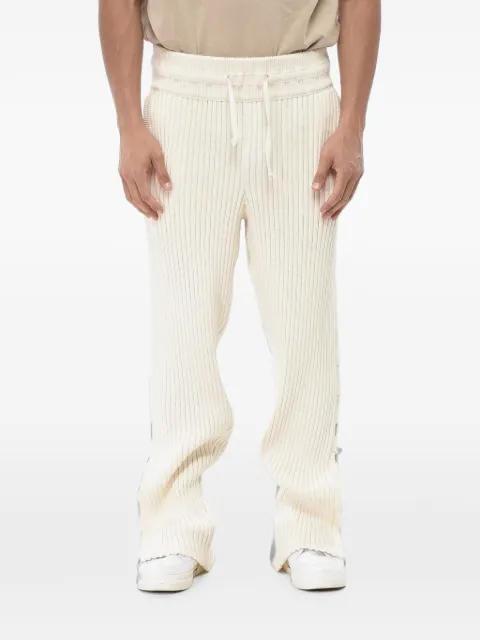 Off-White lace-up ribbed trousers Neutrals OMHG013S23KNI0010300