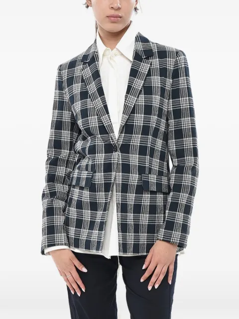 Woolrich checked seersucker blazer Blue CFWWBL0018FRUT295530109