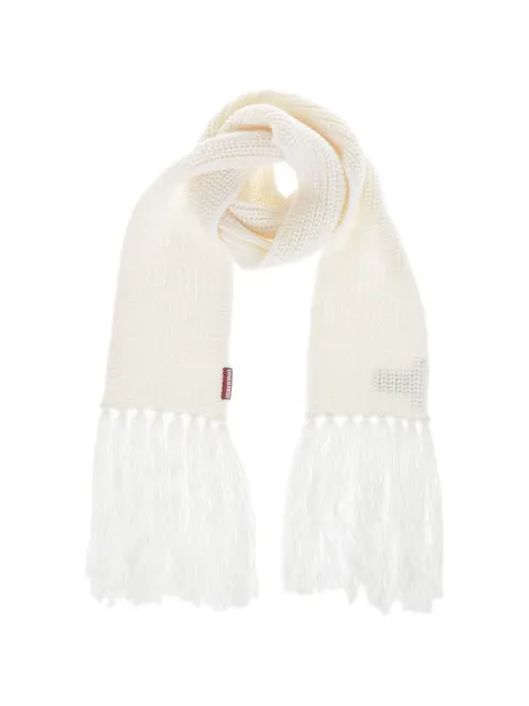 DSQUARED2 fringed-hem chunky-knit scarf White S83KNW0088SJ01W000011063