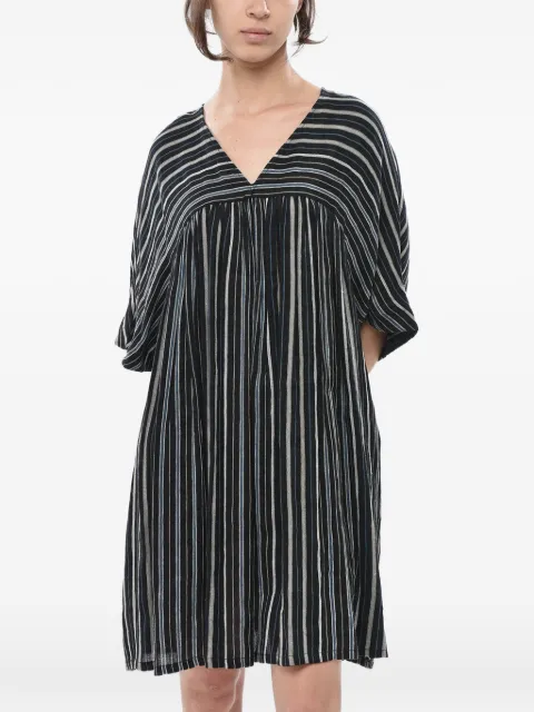 Woolrich striped V-neck mini dress Black CFWWDR0047FRUT21131