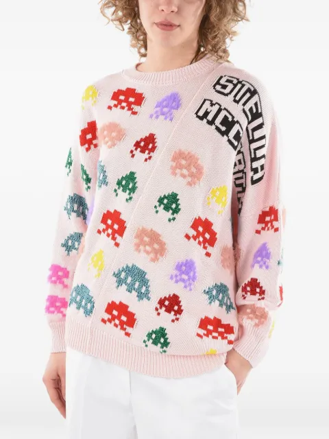 Stella McCartney embroidered asymmetric sweater Pink 604140S23068491