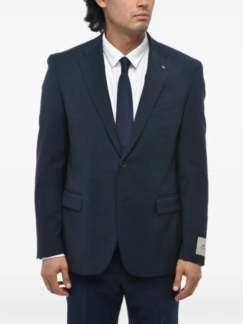 Corneliani single-breasted flap-pocket blazer Blue 27XR002767451002