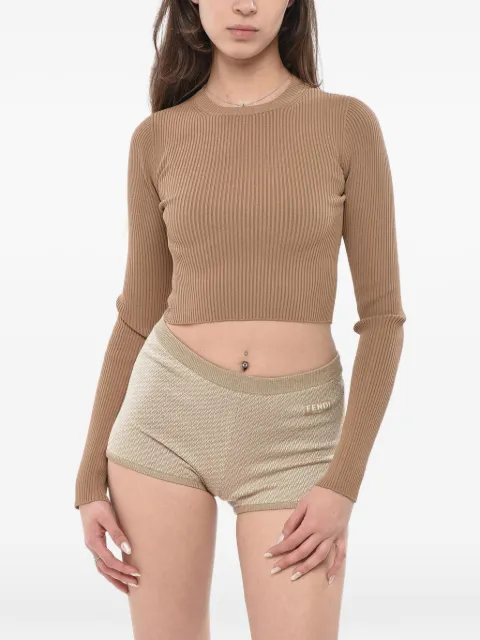 Max Mara ribbed fabric crop top arcella Brown ARCELLA123009