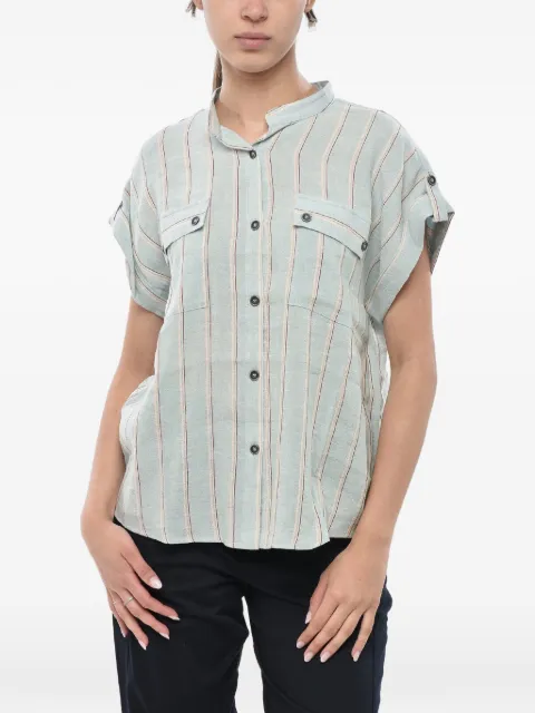 Woolrich striped short-sleeve shirt Blue CFWWSI0114FRUT294231041