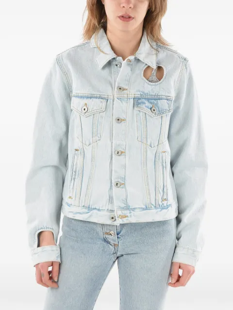 Off-White Meteor cut-out denim jacket Blue OWYE027C99DEN003