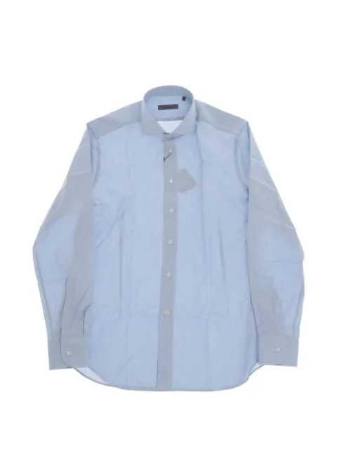 Corneliani French-collar two-tone shirt Blue 27P1023281278001