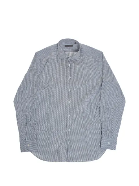 Corneliani striped French-collar shirt Grey 27P1789481485013