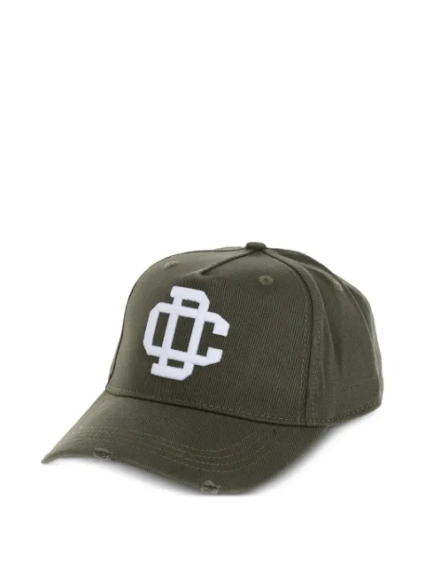 DSQUARED2 logo-embroidered distressed baseball cap Green S82BCM0352SJ05C00001M2776