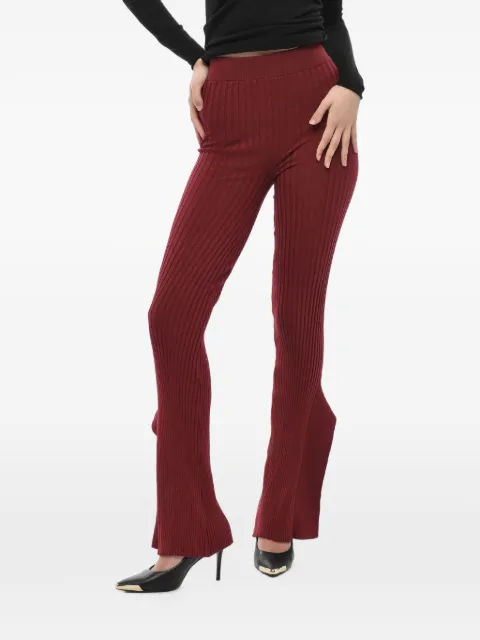 Stella McCartney ribbed-knit side-slit trousers Red 521622S18826201