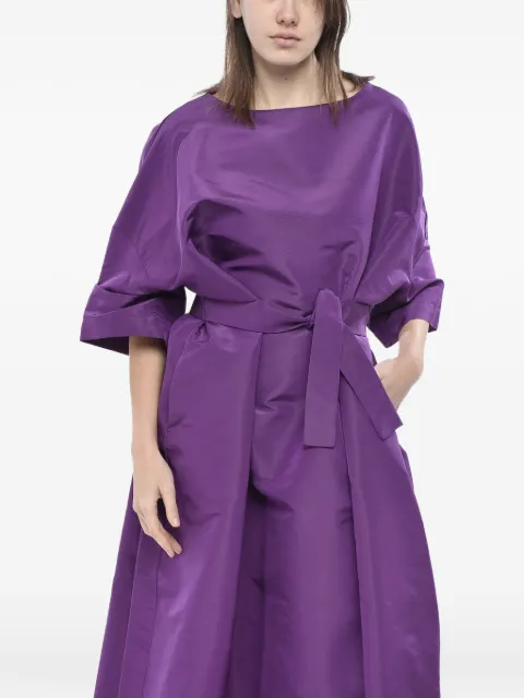 SUPER BLOND belted silk-organza dress Purple DRESSTR23