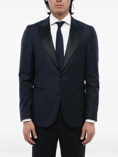Corneliani single-breasted peak-lapel jacket Blue 856Z110167112002