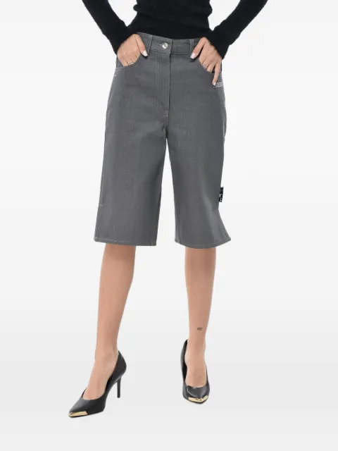 Off-White logo-detail five-pocket shorts Grey OWYC005F21DEN0040500