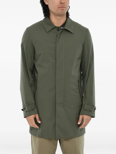 Woolrich concealed-closure single-breasted coat Green CFWOOU0401MRUT24856024