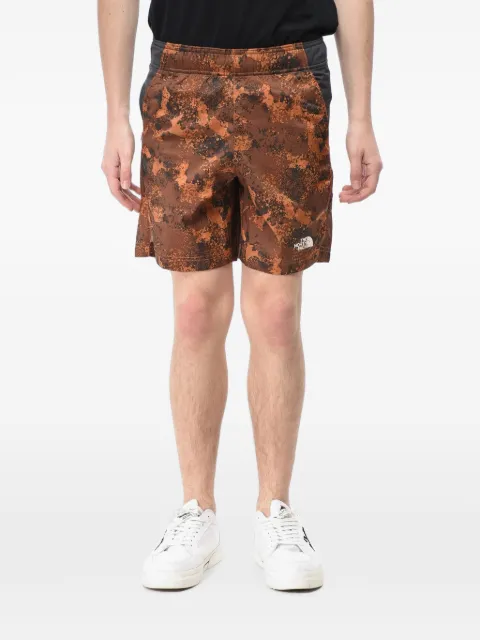 The North Face patterned elasticated-waist shorts Brown NF0A886W1BO1