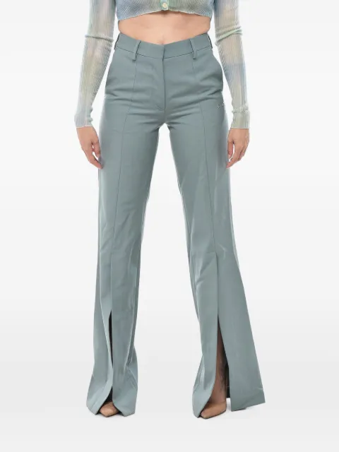 Off-White ankle-split wide-leg trousers Blue OWCA138F21FAB0025500