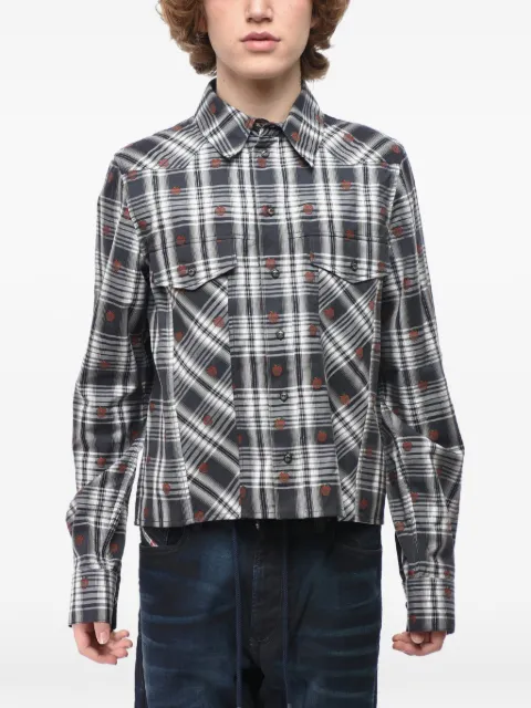 Off-White checked shirt Black OMGA172S21FAB0011025