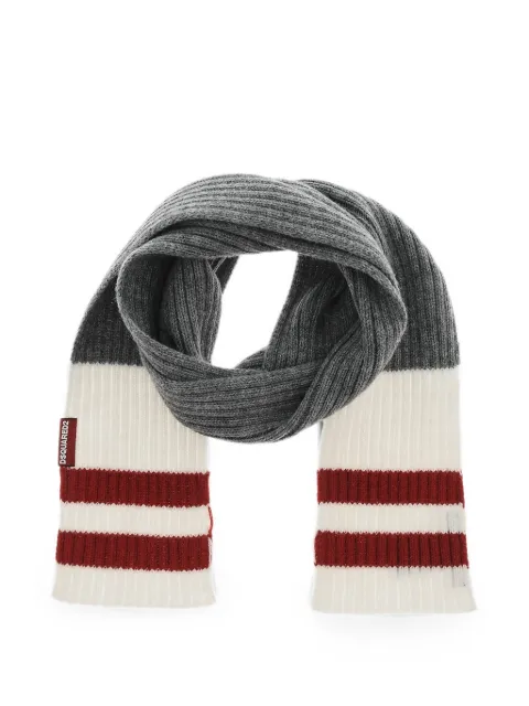 DSQUARED2 ribbed striped scarf Grey S82KNM0136SJ01A01595M2154