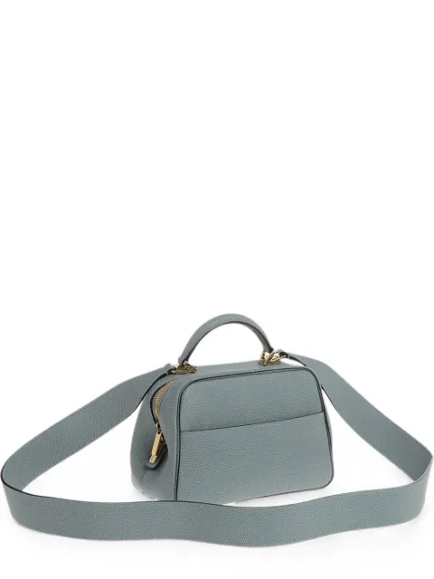 Valextra mini Saffiano leather top-handle bag Blue WBSS0016028LOC99POLVERE22