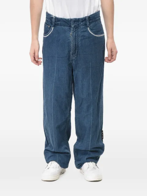 Off-White embroidered jeans Blue OMYA094F20DEN0014500