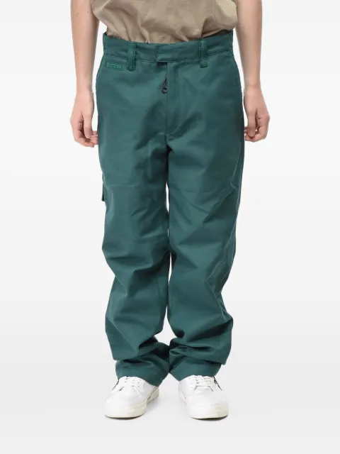 Off-White corduroy-panelled trousers Green OMCG023F20FAB0015700