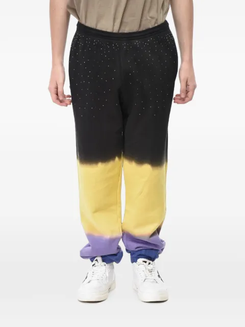 Off-White rhinestone-embellished tie-dye track pants Black OMCH014S190030196000
